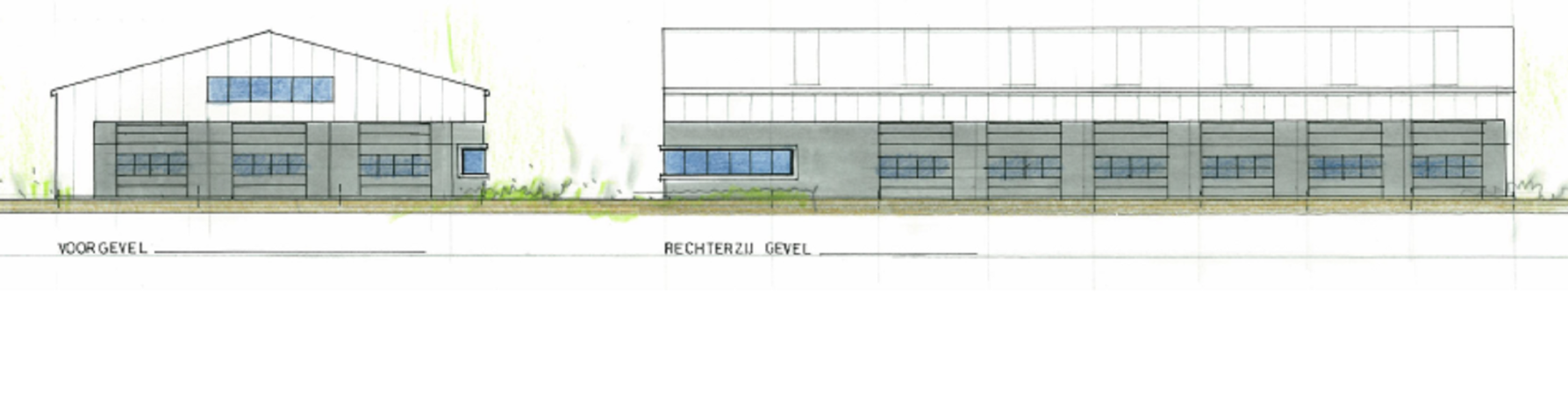 Nieuwbouw bedrijfs- en opslagunits De Loswal Drachten.